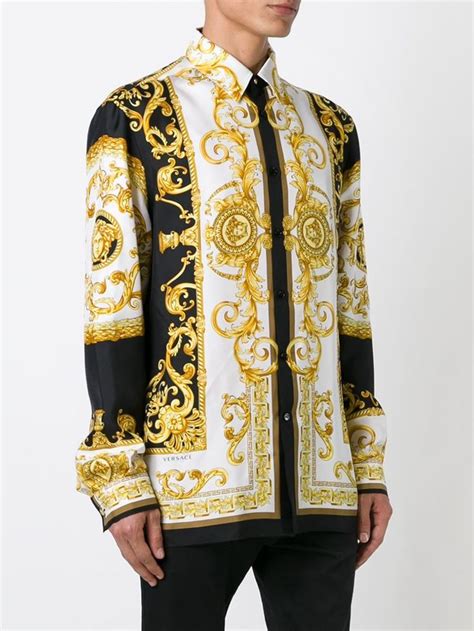 versace gold shirt|gold versace shirts for men.